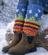 HIMALAYA wollen beenwarmers WINTER DARK BLUE