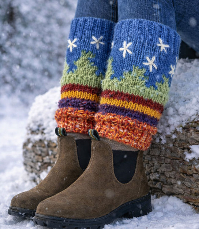 HIMALAYA wollen beenwarmers WINTER DARK BLUE