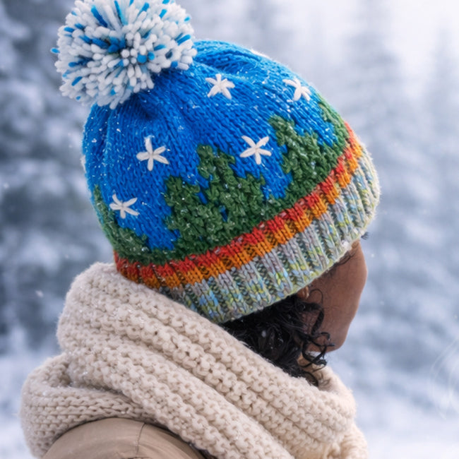 HIMALAYA wollen muts WINTER BRIGHT met katoenen voering