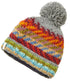 HIMALAYA wollen muts STRIPES RAINBOW met katoenen voering