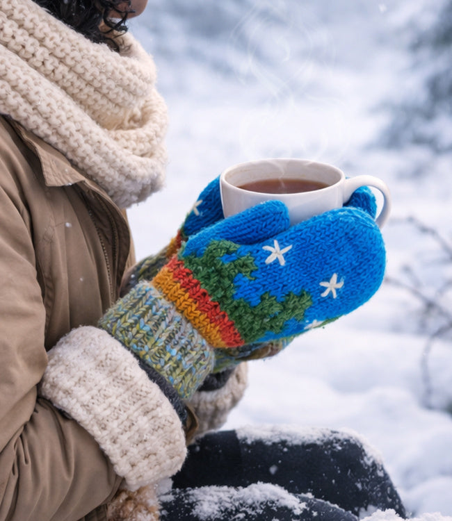 HIMALAYA wollen wanten WINTER BRIGHT met katoenen voering