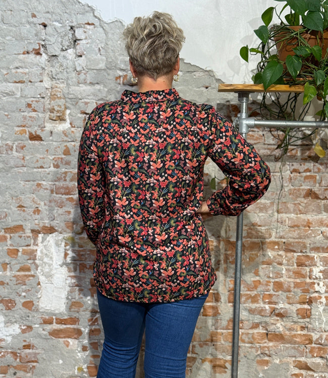 HIMALAYA blouse BRUSHED FLORALS met print ecovero