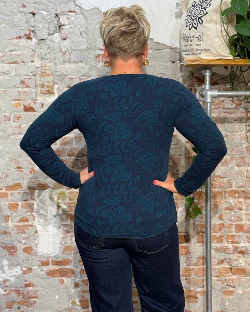 HIMALAYA Longsleeve BERTA FLOWER VIOLET mit Print Ecovero