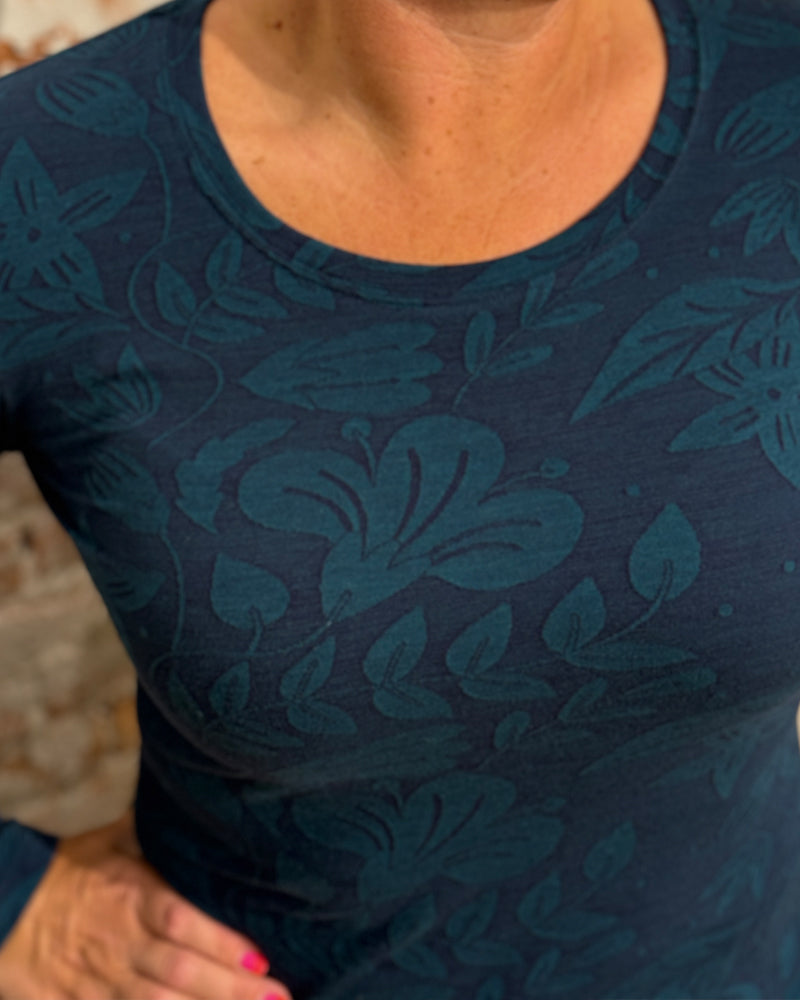 HIMALAYA Longsleeve BERTA FLOWER VIOLET mit Print Ecovero