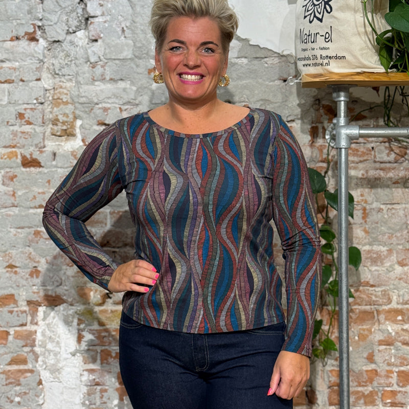 HIMALAYA longsleeve BERTA SKETCH biologisch katoen