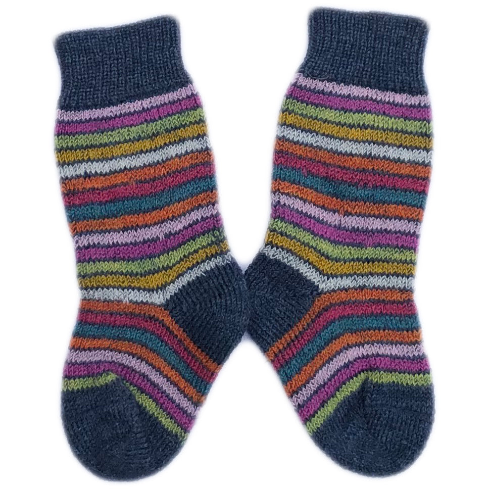 HIRSCH dikke wollen BABY sokken REGENBOOG BLAUW 016k