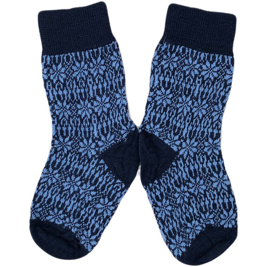 HIRSCH Dunne wollen sokken baby Noors 056 88 BLAUW