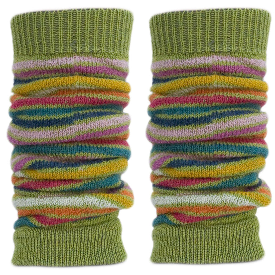 Hirsch Natur lange wollen beenwarmers REGENBOOG groen 115E  54