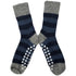 HIRSCH wollen ANTISLIP sokken kind GESTREEPT 015s 187 GRIJS BLAUW