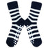 HIRSCH wollen ANTISLIP sokken kind GESTREEPT NAVY NATUREL  015s 70