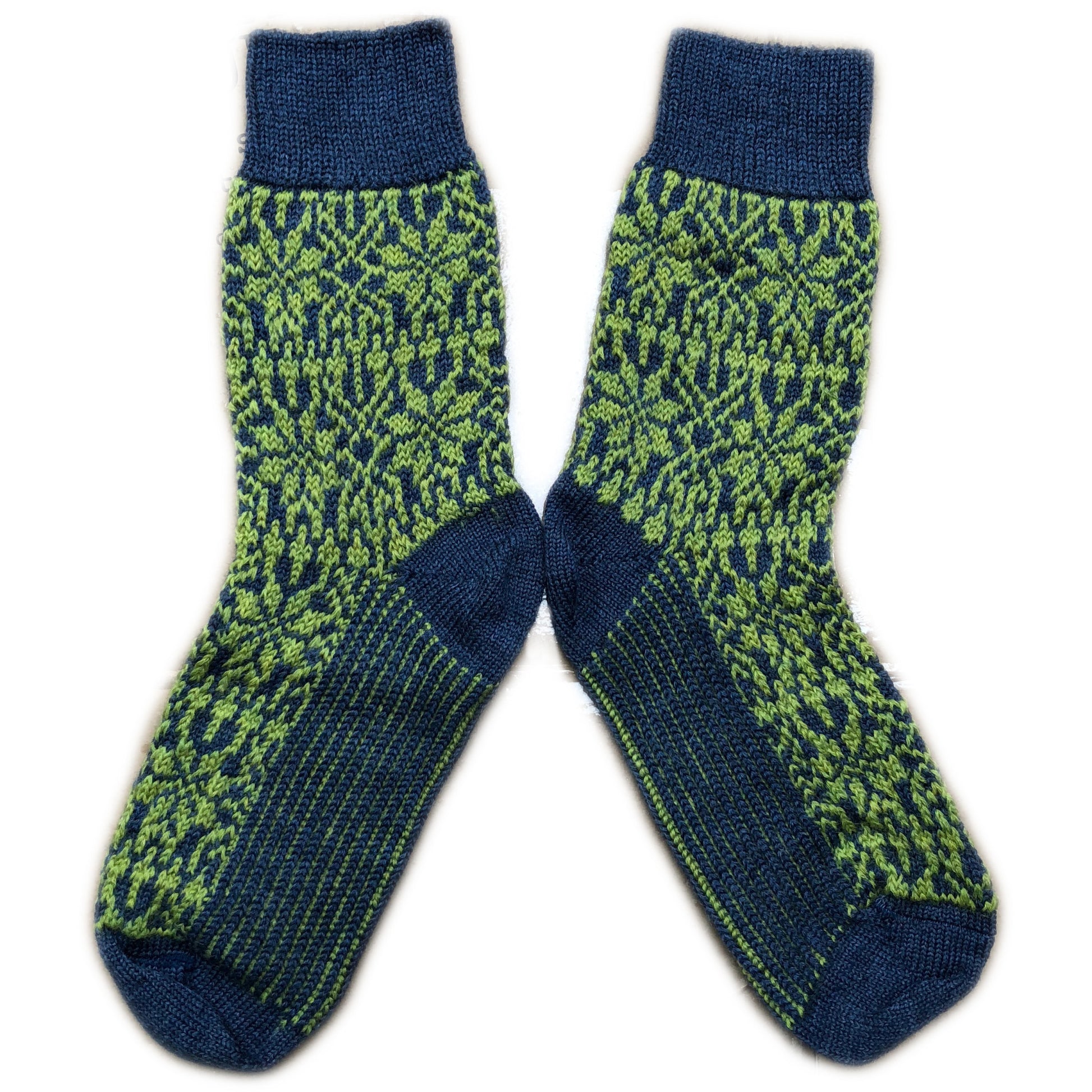 Hirsch Natur Noorse wollen sokken JEANS GROEN 030 189