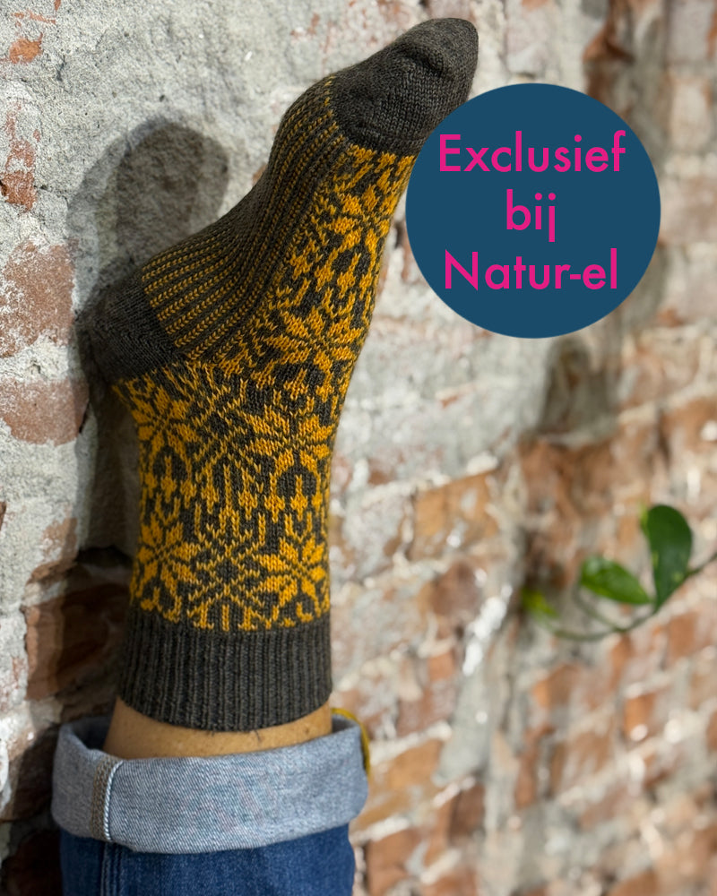 HIRSCH Noorse wollen sokken NOT SAD BEIGE 030 452 EXCLUSIEF bij Natur-el