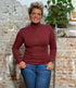 HOCOSA Wol zijde coltrui dames BORDEAUX