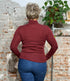 HOCOSA Wol zijde coltrui dames BORDEAUX