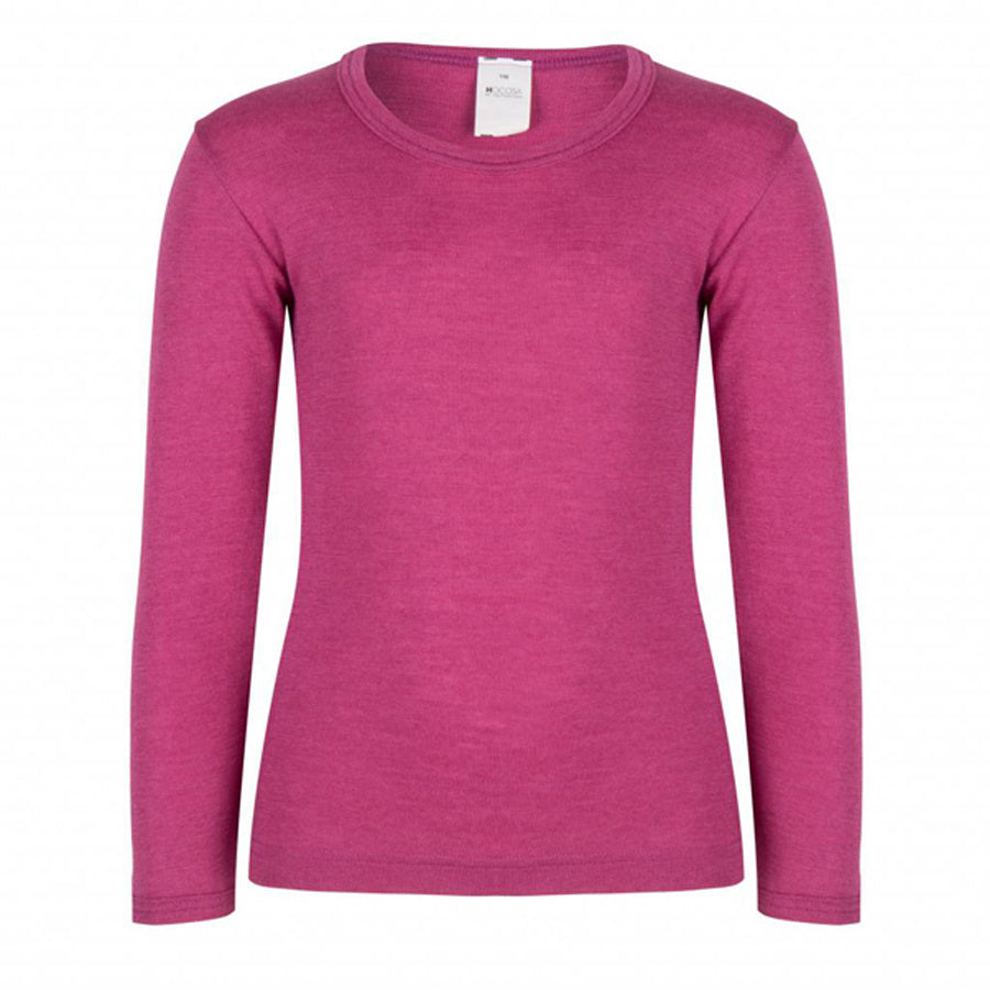 HOCOSA longsleeve biologische wol zijde kind FUCHSIA