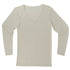 HOCOSA longsleeve wol zijde dames v-hals NATUREL