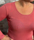 HOCOSA wollen longsleeve van wol en zijde dames OUD ROZE