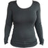 HOCOSA longsleeve van biologische wol zijde dames ANTRACIET