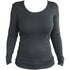 HOCOSA longsleeve van biologische wol zijde dames ANTRACIET