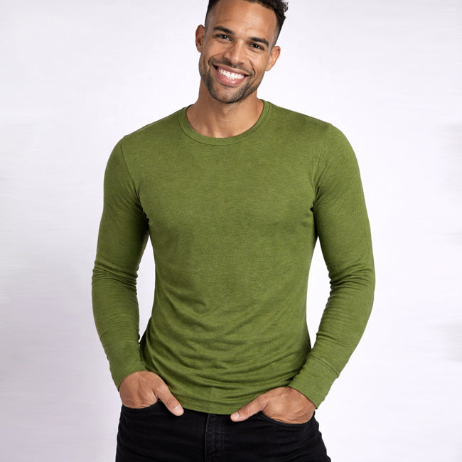 HOCOSA wollen longsleeve pure wol heren BOSGROEN