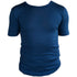 HOCOSA shirt korte mouw wol zijde heren BLAUW
