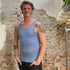 HOCOSA hemd wol zijde heren JEANS MELANGE