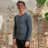 HOCOSA longsleeve van biologische wol zijde heren ANTRACIET