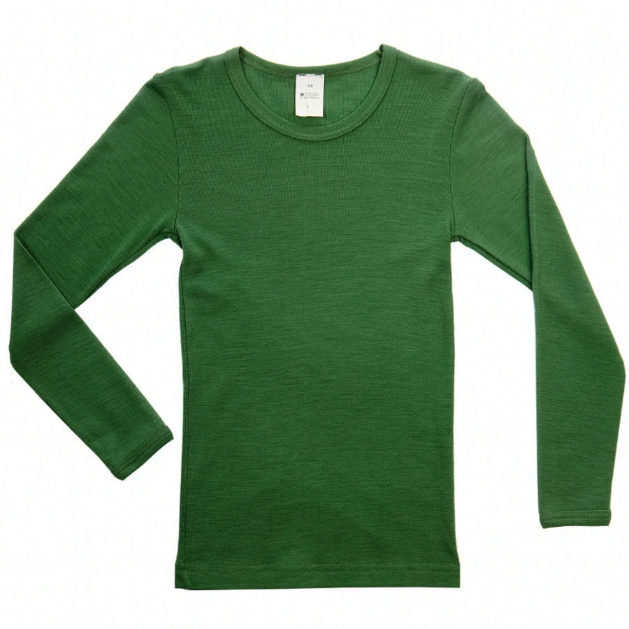 HOCOSA longsleeve biologische wol zijde kind GROEN
