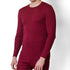 Hocosa longsleeve van biologische wol zijde heren BORDEAUX