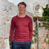 Hocosa longsleeve van biologische wol zijde heren BORDEAUX