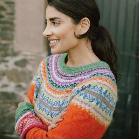 ERIBÉ merino wollen ALPINE TRUI met angora BELLAROSE