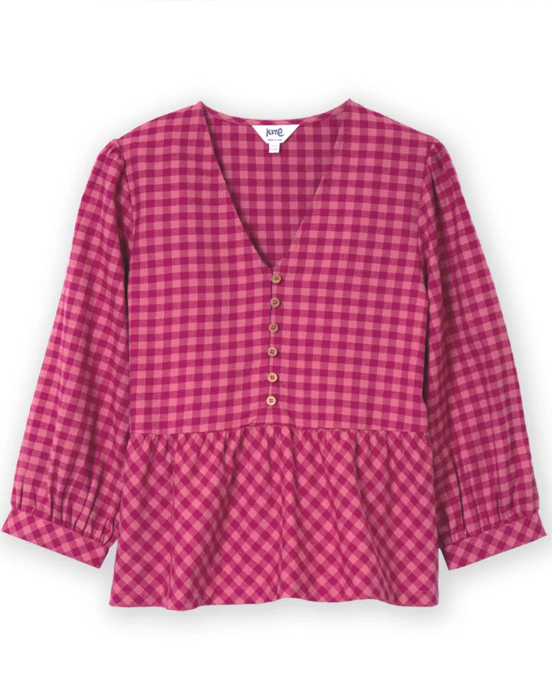 KITE weiße Bluse mit Stickerei LIV aus Bio-Baumwollpopeline