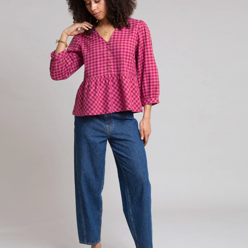 KITE weiße Bluse mit Stickerei LIV aus Bio-Baumwollpopeline