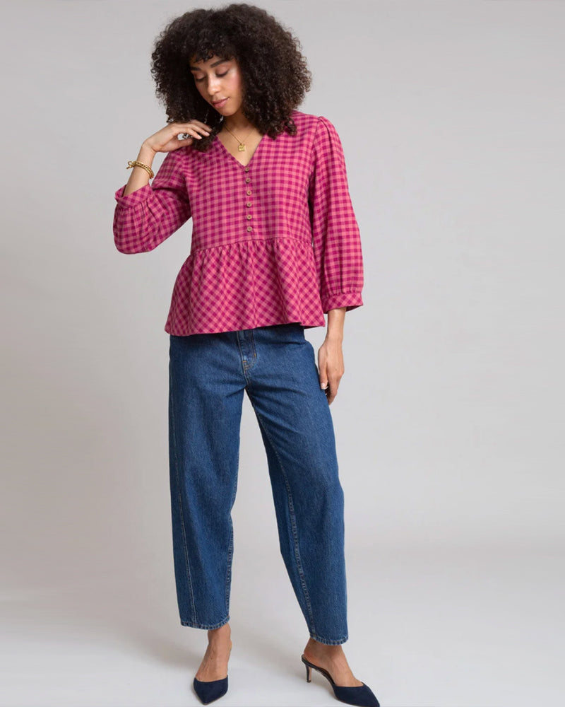KITE weiße Bluse mit Stickerei LIV aus Bio-Baumwollpopeline