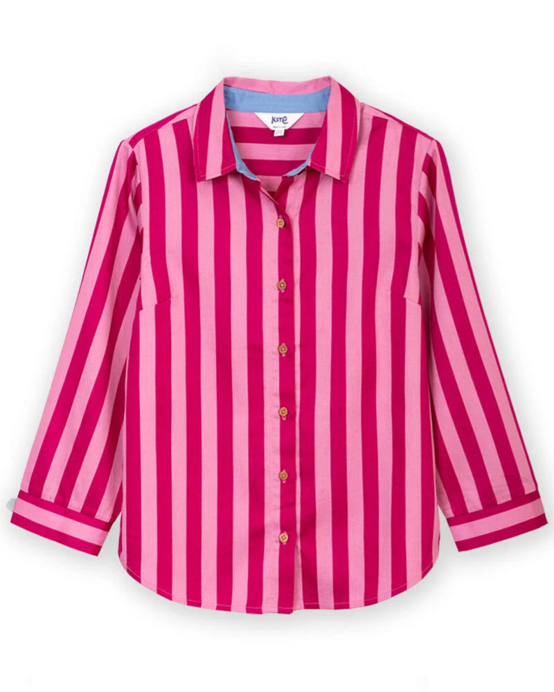KITE weiße Bluse mit Stickerei LIV aus Bio-Baumwollpopeline