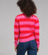 KITE gestreept vest v-hals JOLIE ROZE ROOD biologisch katoen
