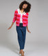 KITE gestreept vest v-hals JOLIE ROZE ROOD biologisch katoen