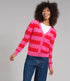 KITE gestreept vest v-hals JOLIE ROZE ROOD biologisch katoen
