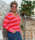 KITE gestreept vest v-hals JOLIE ROZE ROOD biologisch katoen