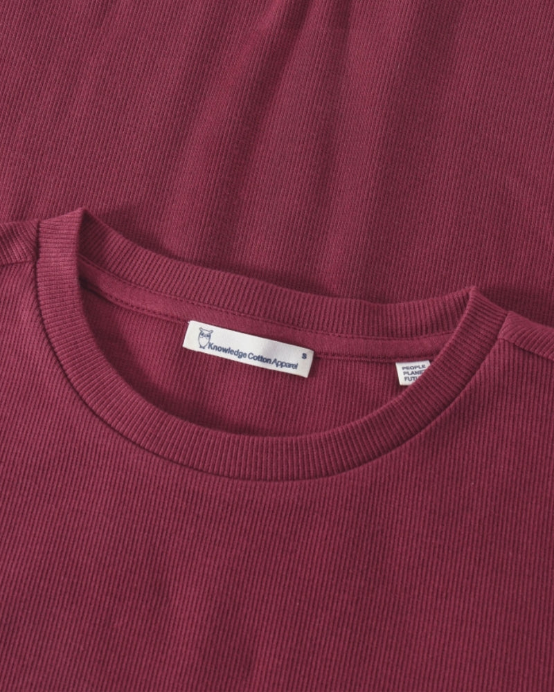 Ripp-Shirt mit Stehkragen ANA FIG Bio-Baumwolle