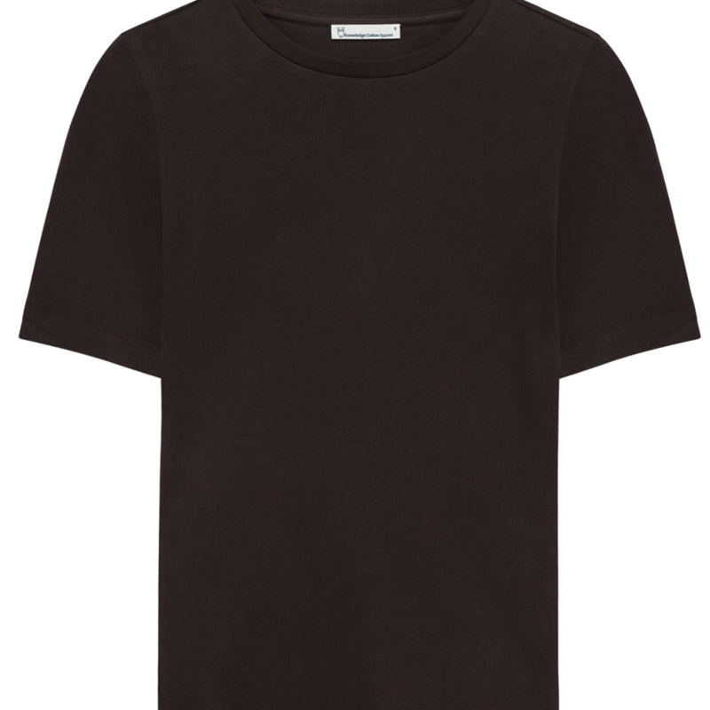 Ripp-Shirt mit Stehkragen ANA FIG Bio-Baumwolle