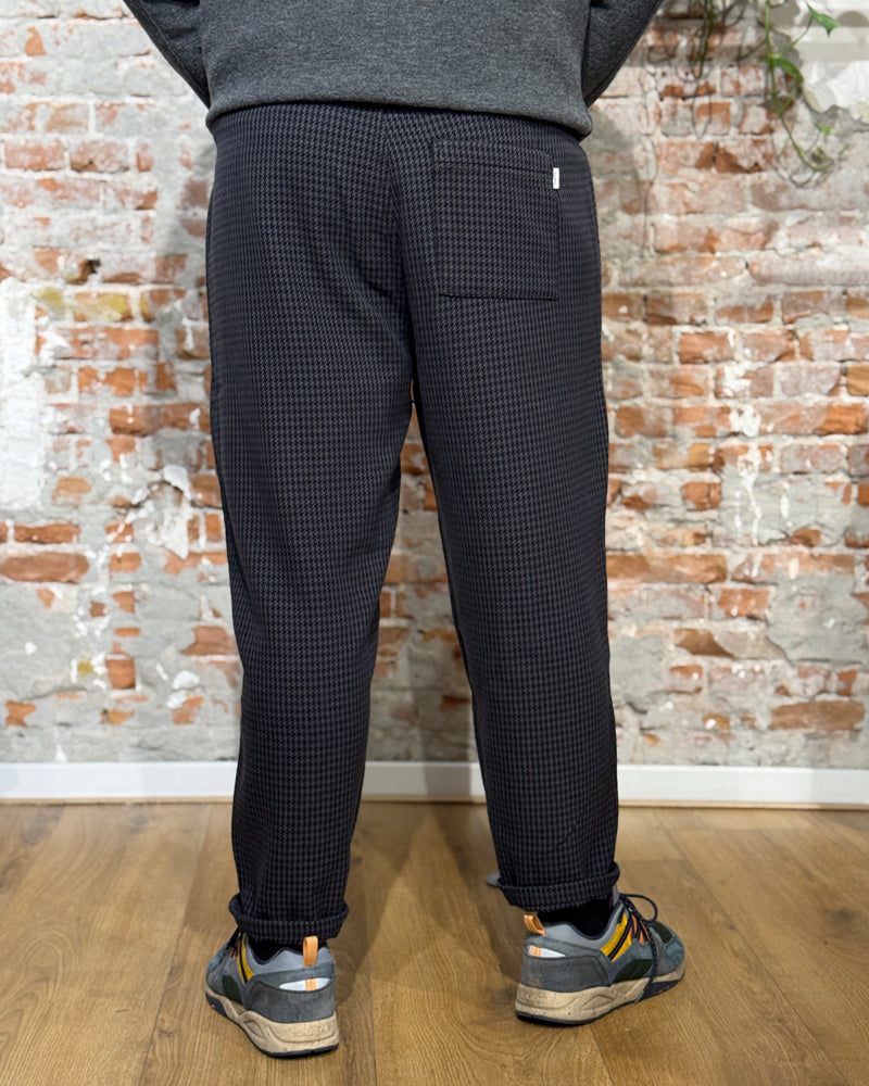 Casual broek JEFF HOUNDSTOOTH biologisch katoen KCA