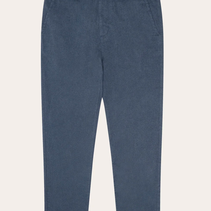 Chino broek biologisch katoen Flanel RUDI INDIGO kca