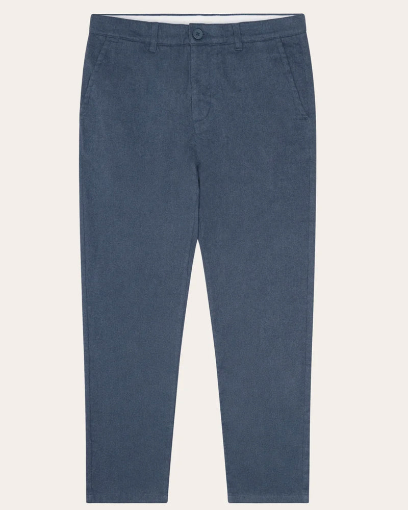 Chino broek biologisch katoen Flanel RUDI INDIGO kca