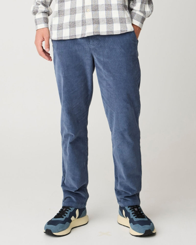 Chino broek corduroy CHUCK INDIGO biologisch katoen KCA