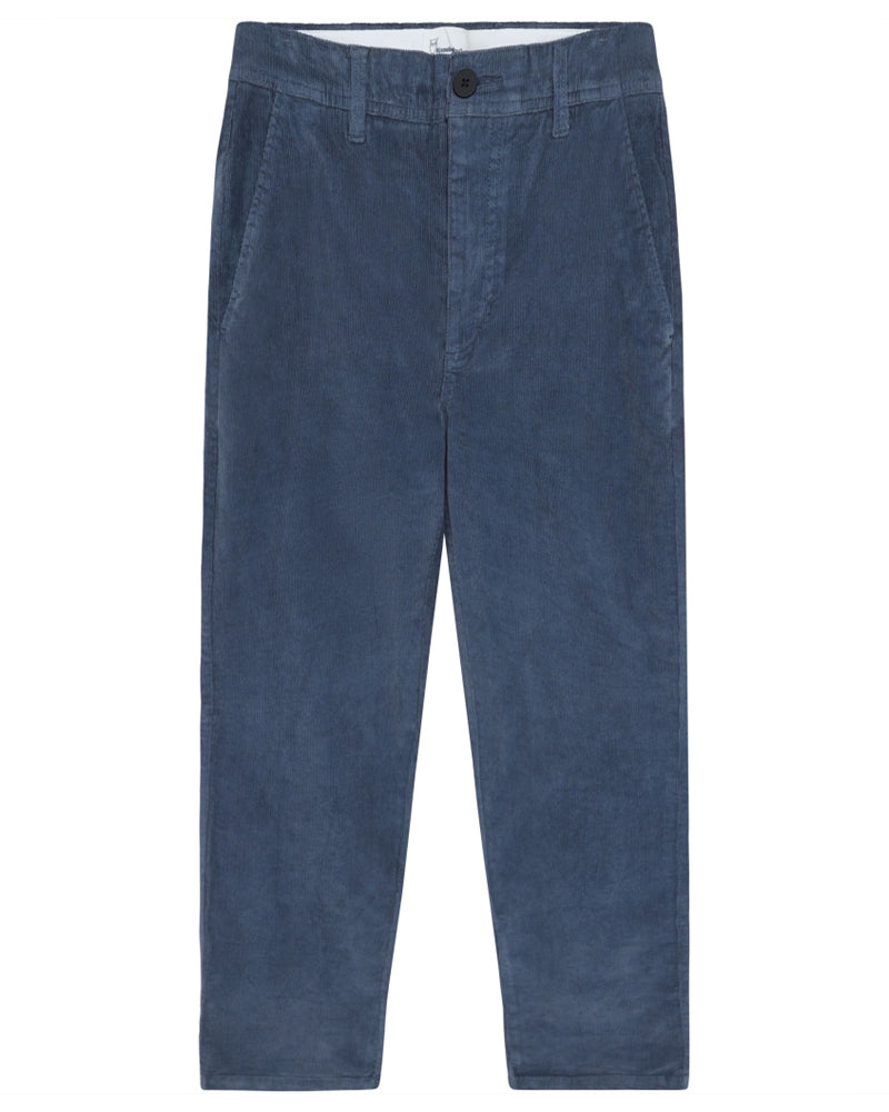 Chino broek corduroy CHUCK INDIGO biologisch katoen KCA