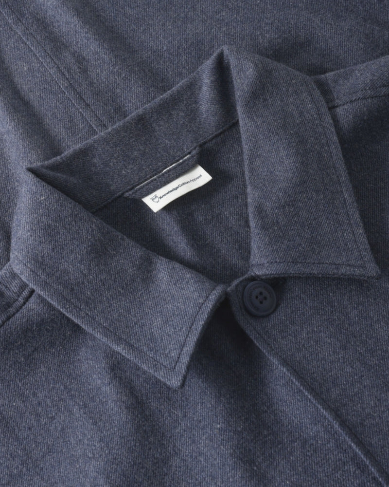 Stevig overshirt flanel HARRIE INDIGO biologisch katoen KCA