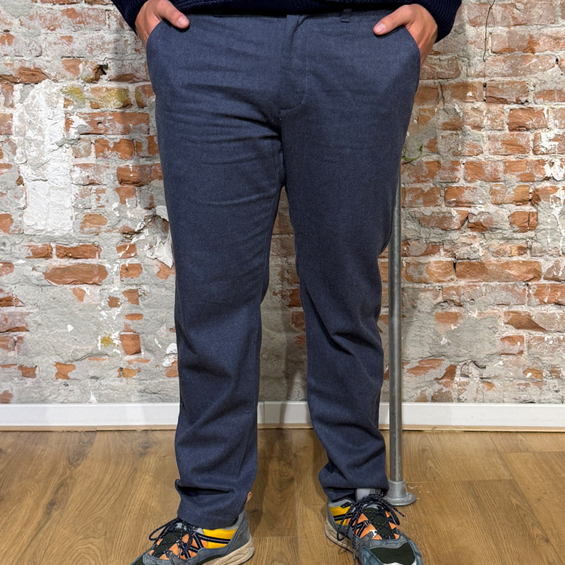RUDI INDIGO organic cotton flannel chino trousers