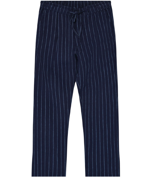 gestreepte pure linnen broek JACOB BLUE kca