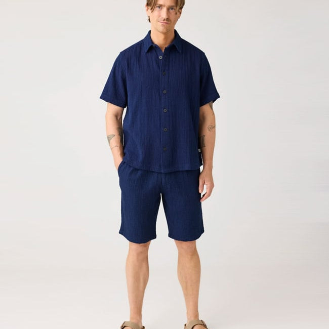 Korte broek van mousseline FINN NAVY biologisch katoen